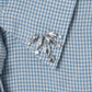 bijou check bow tie shirt Blue【Delivery in February 2027】