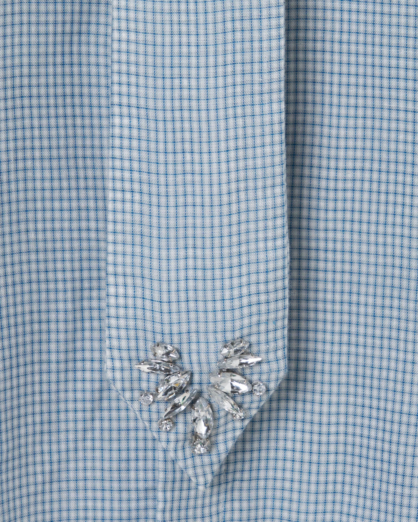 bijou check bow tie shirt Blue【Delivery in February 2027】