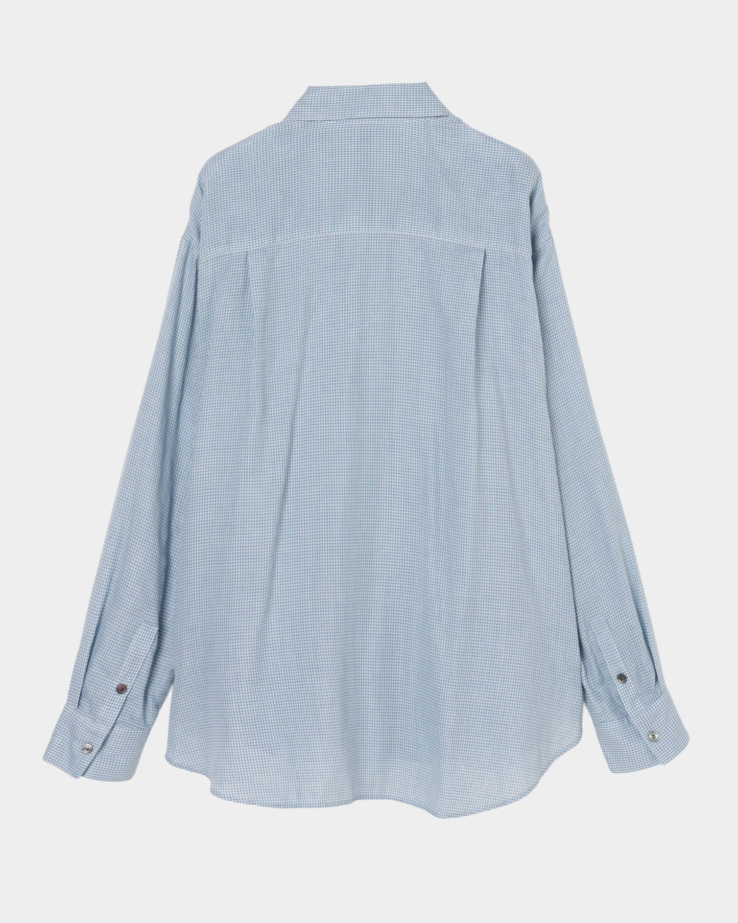 bijou check bow tie shirt Blue【Delivery in February 2027】