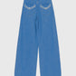 Letter pocket denim pants Blue【Delivery in February 2027】