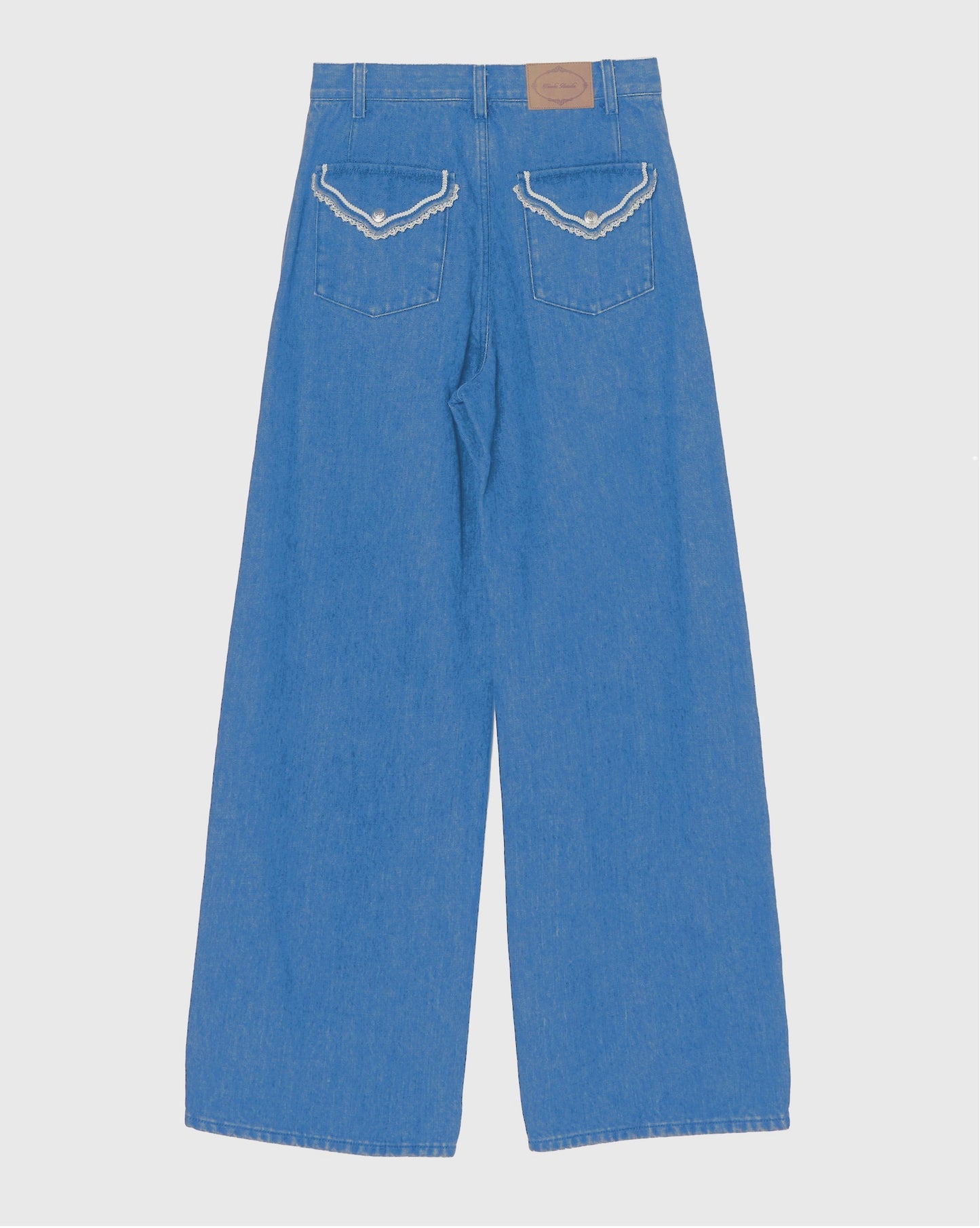 Letter pocket denim pants Blue【Delivery in February 2027】