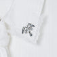 Lace bijou bow tie shirt White【Delivery in February 2027】