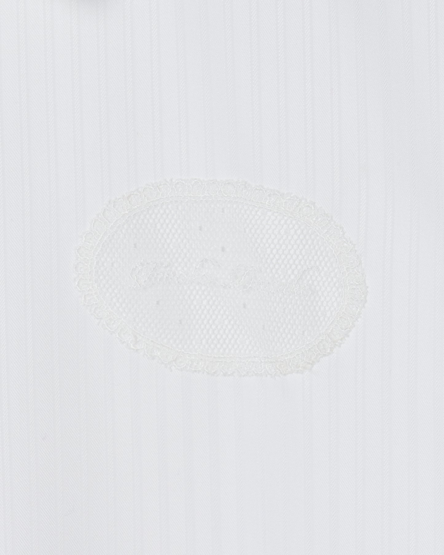 Lace bijou bow tie shirt White【Delivery in February 2027】