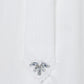 Lace bijou bow tie shirt White【Delivery in February 2027】