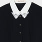 Lace bijou collar blouse Black【Delivery in March 2027】