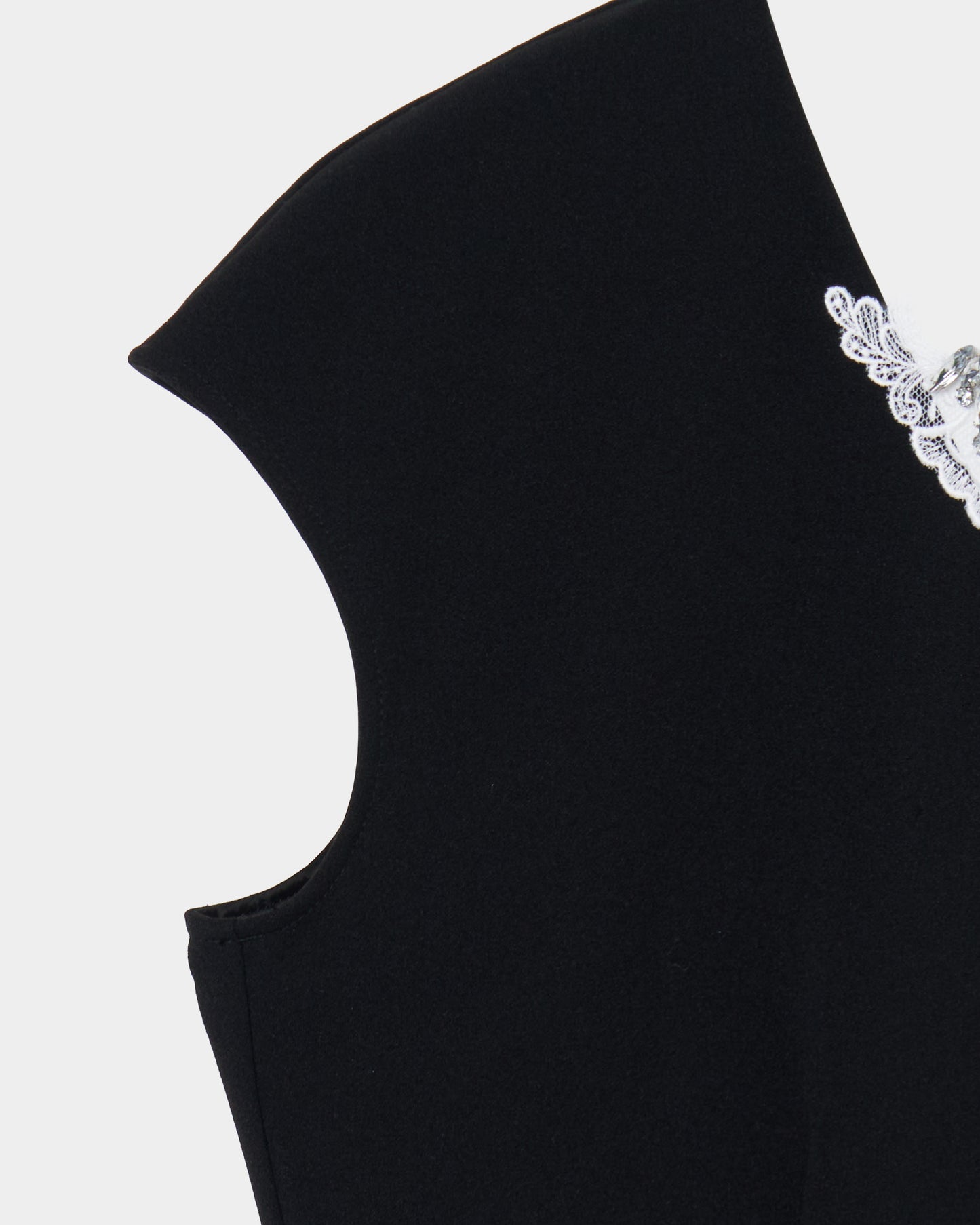 Lace bijou collar blouse Black【Delivery in March 2027】