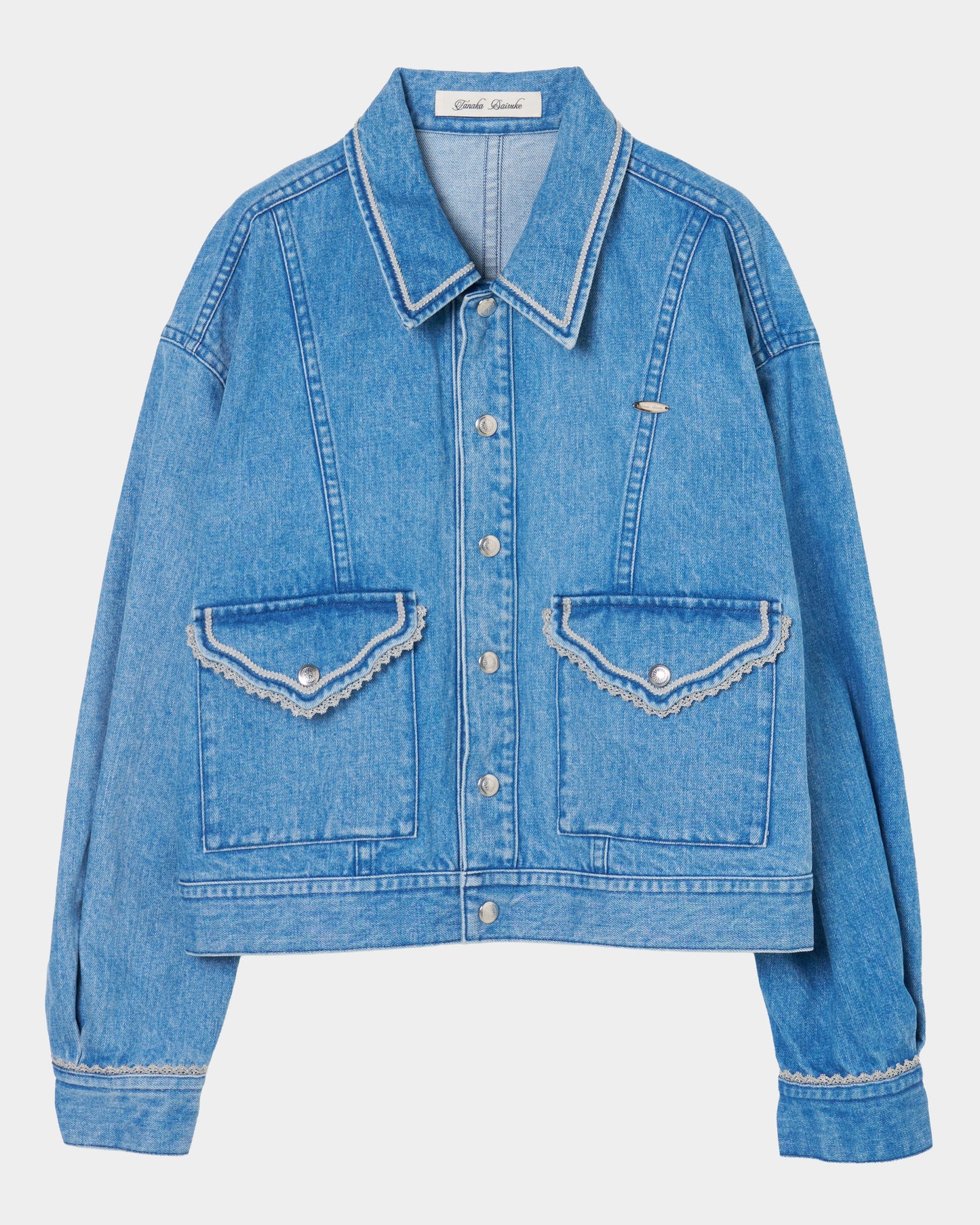 Letter pocket denim jacket Blue【Delivery in February 2027】