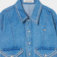 Letter pocket denim jacket Blue【Delivery in February 2027】