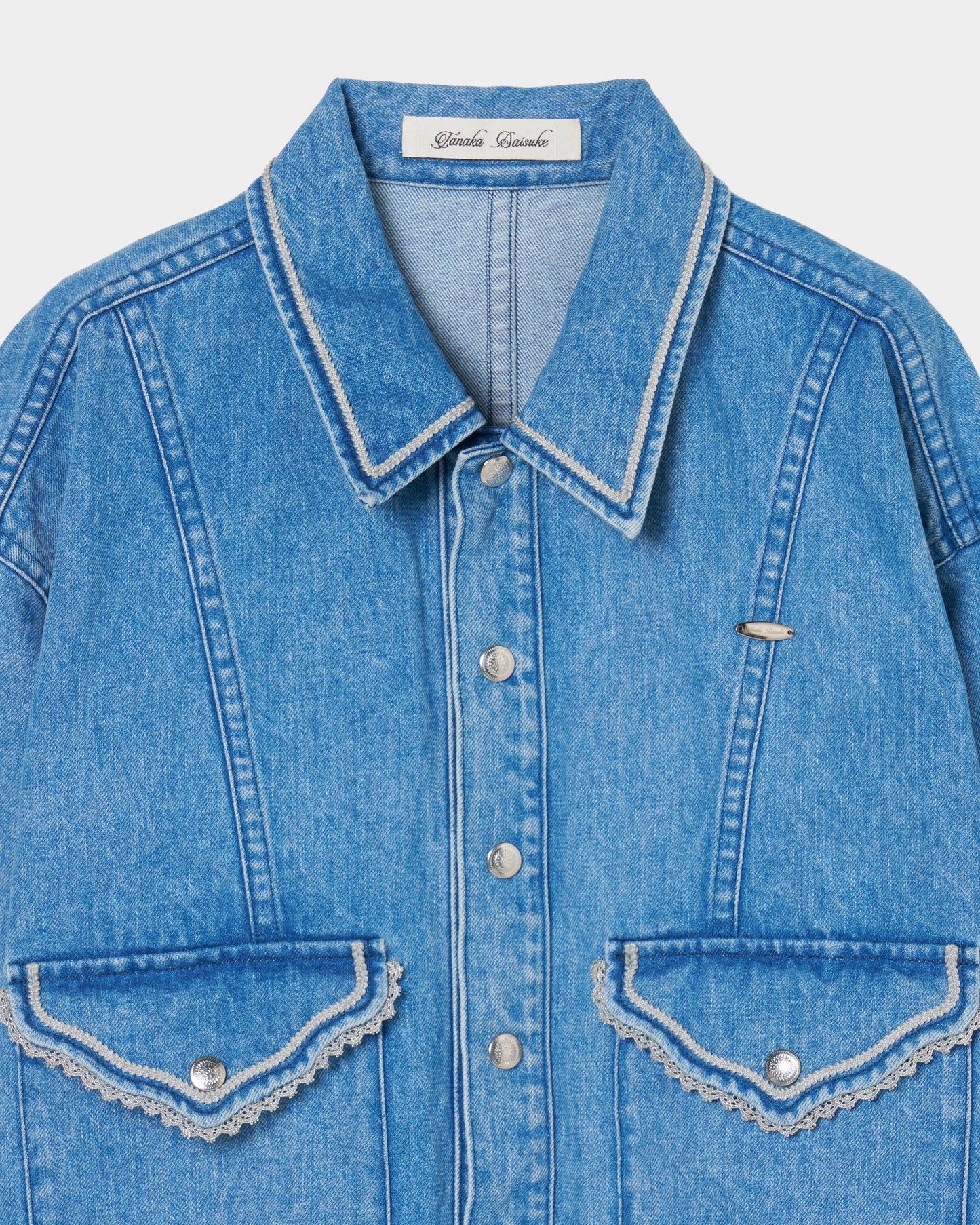 Letter pocket denim jacket Blue【Delivery in February 2027】