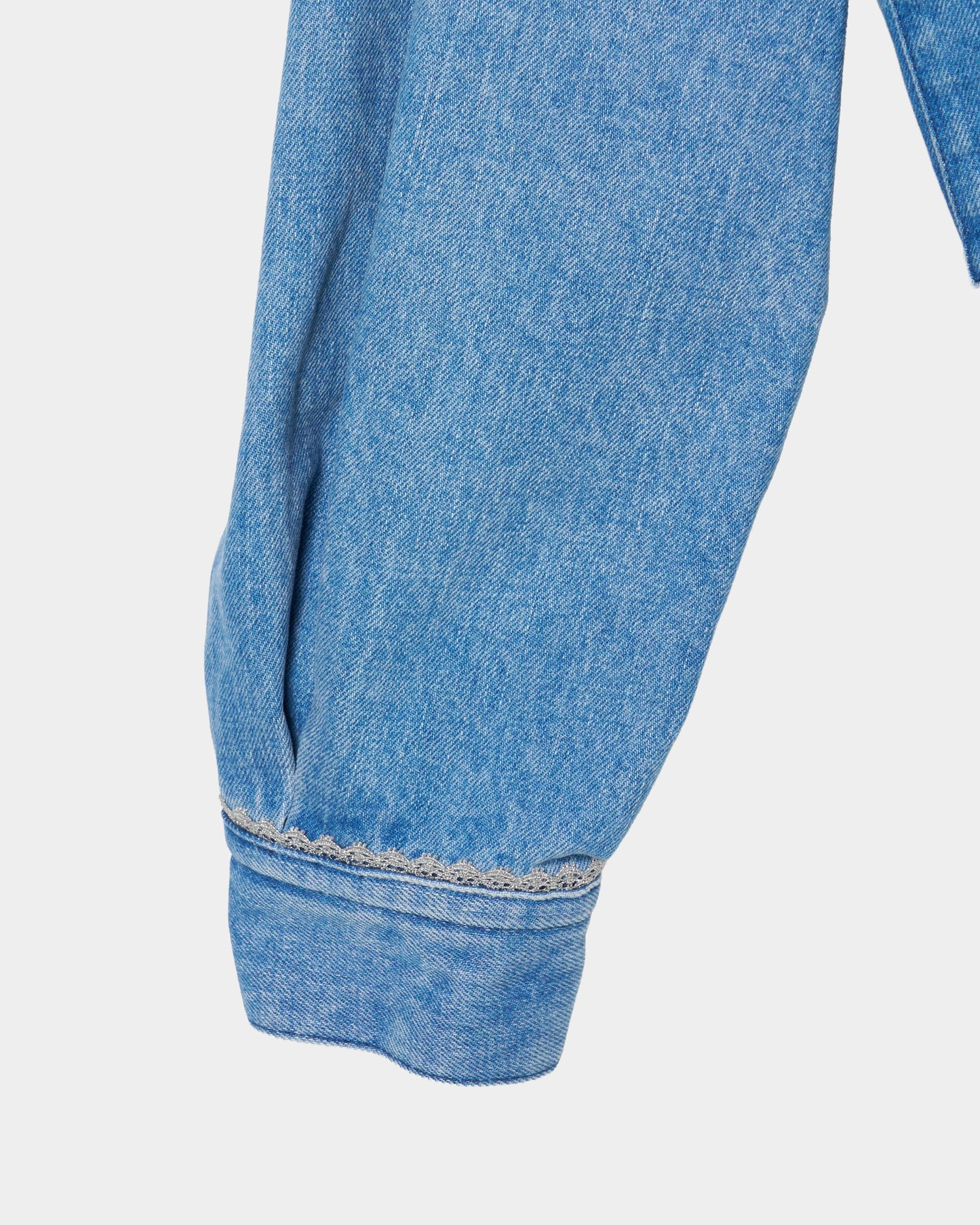 Letter pocket denim jacket Blue【Delivery in February 2027】