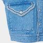 Letter pocket denim jacket Blue【Delivery in February 2027】