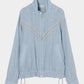 bijou logo check drawstring blouson Blue【Delivery in January 2027】