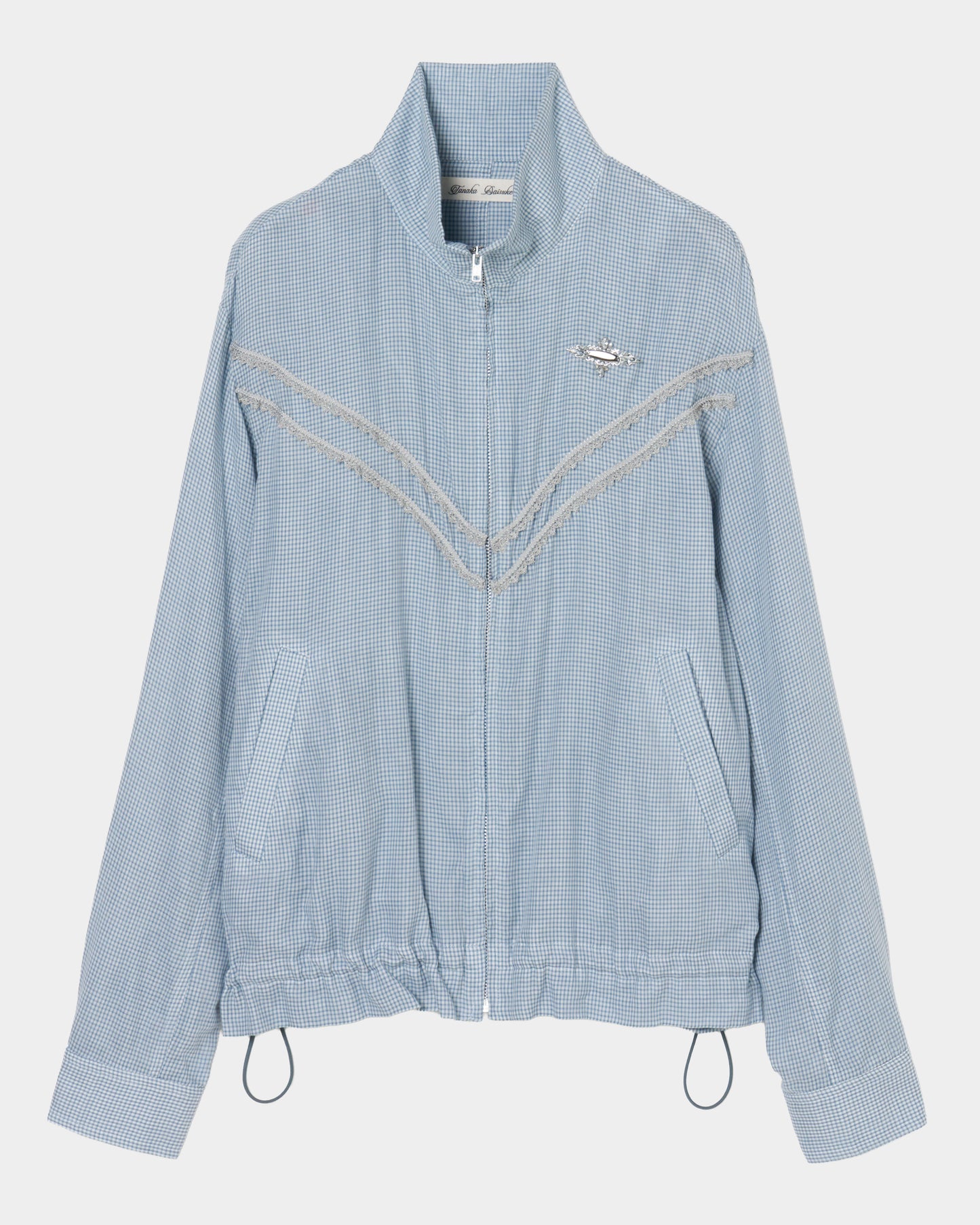 bijou logo check drawstring blouson Blue【Delivery in January 2027】