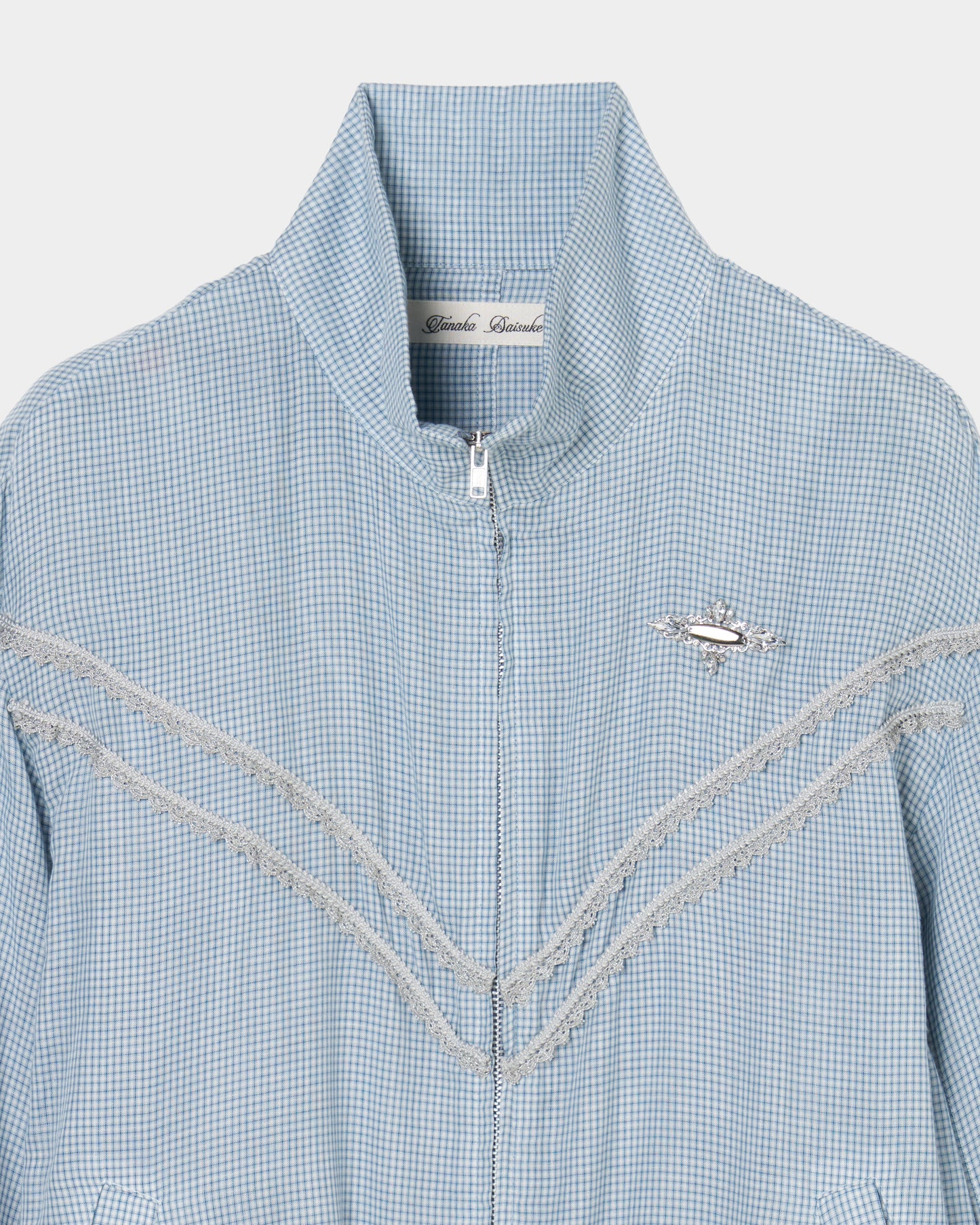 bijou logo check drawstring blouson Blue【Delivery in January 2027】