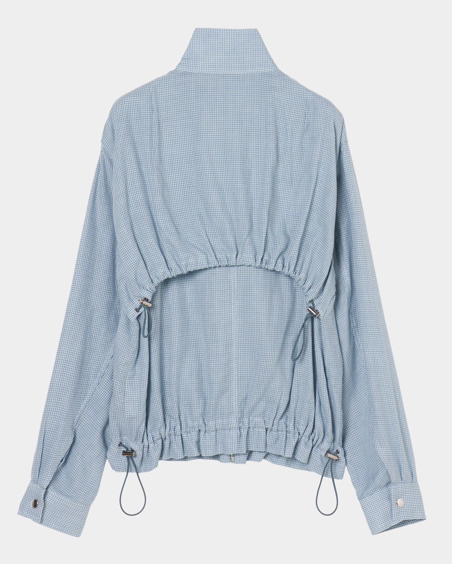 bijou logo check drawstring blouson Blue【Delivery in January 2027】