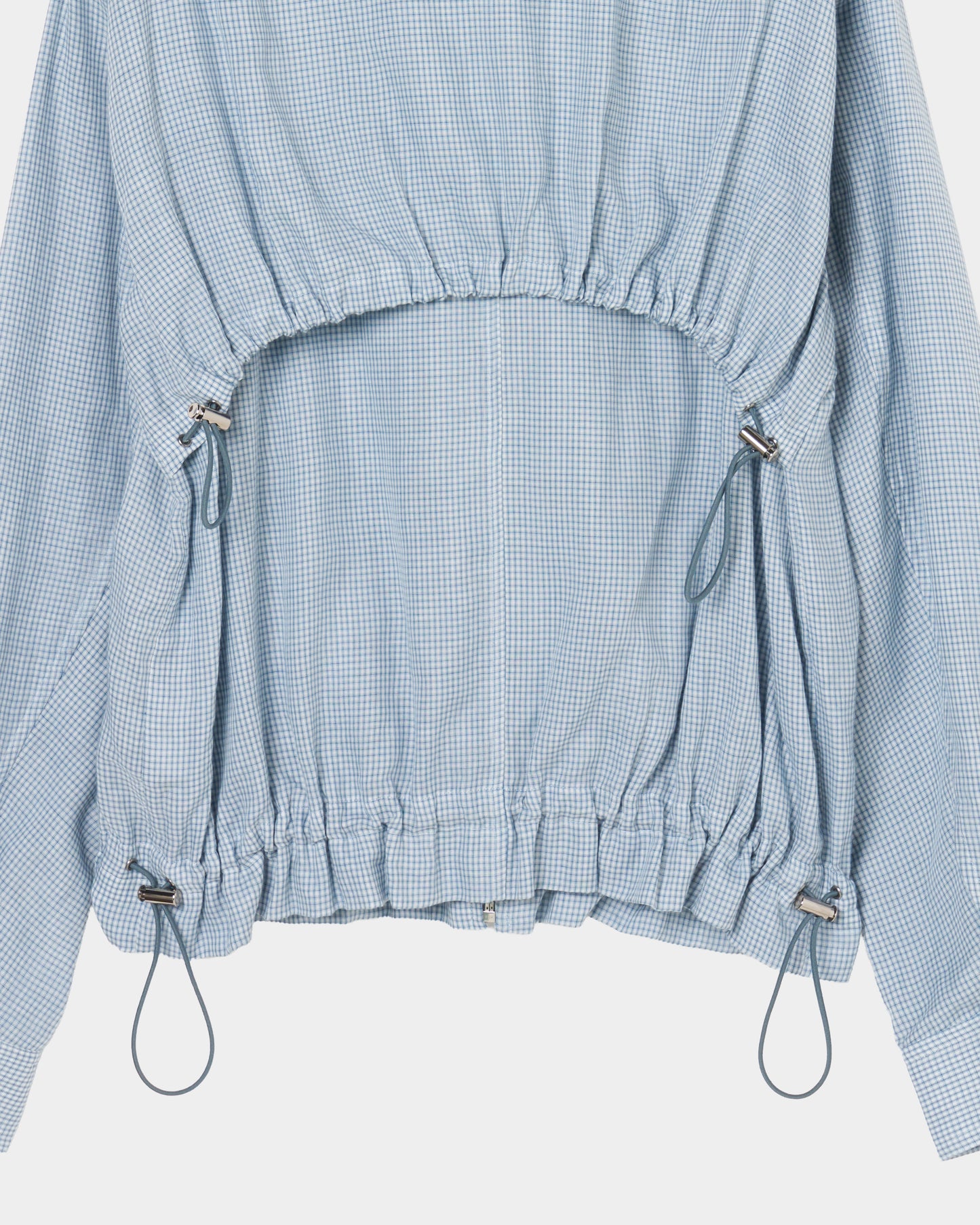 bijou logo check drawstring blouson Blue【Delivery in January 2027】