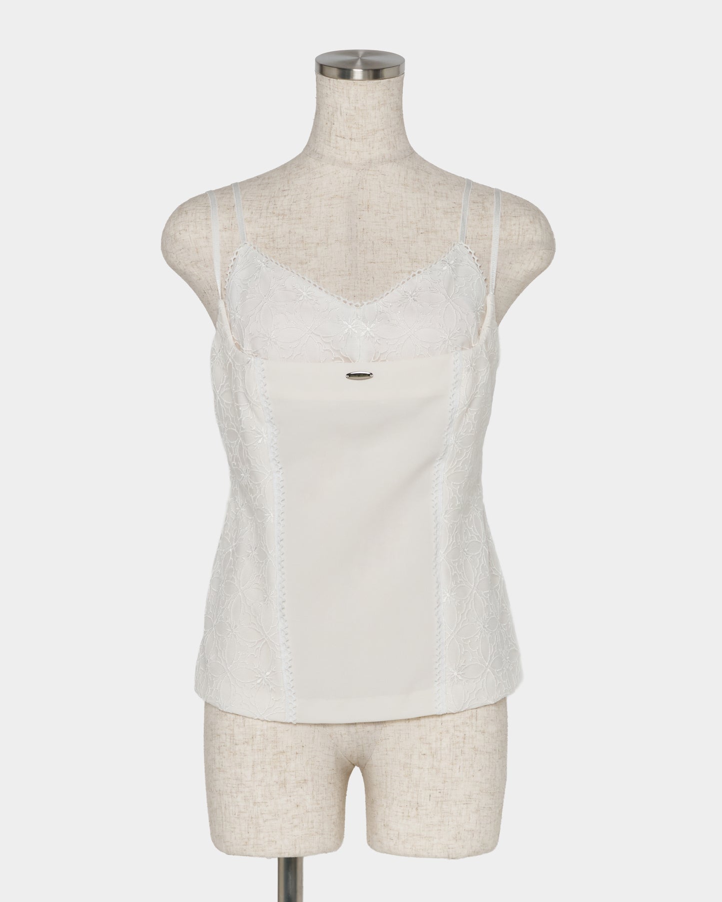 Rosette tile bustier tops White【Delivery in February 2027】