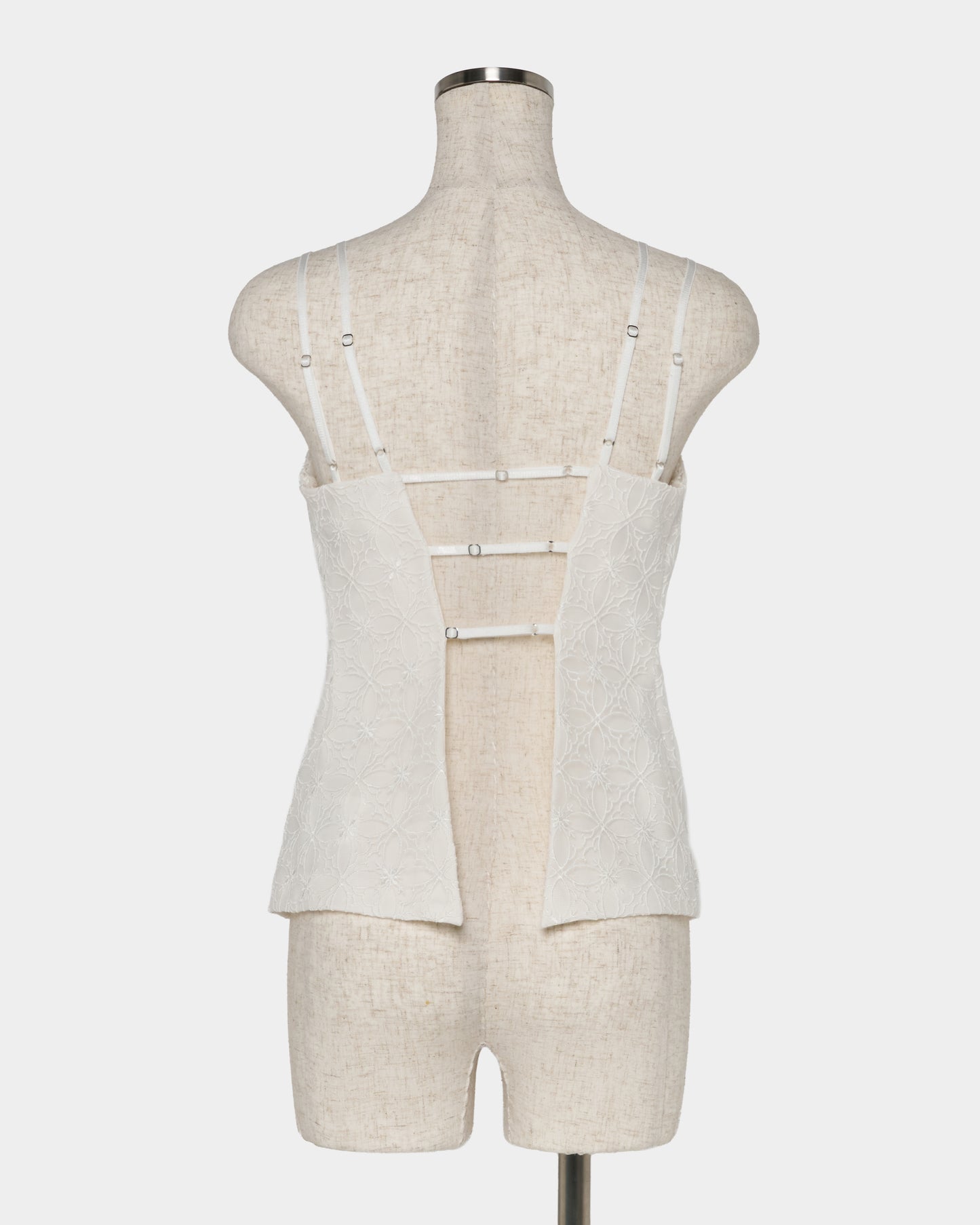 Rosette tile bustier tops White【Delivery in February 2027】