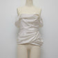 satin drape camisole tops Off white【Delivery in February 2027】