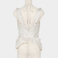 satin drape camisole tops Off white【Delivery in February 2027】