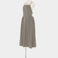 Front ruffle open back dress Greige【Delivery in February 2027】