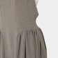Front ruffle open back dress Greige【Delivery in February 2027】