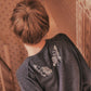 Silver crystal bijou wing cardigan Gray【Stock】