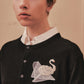 Meringue swan cardigan Black【Stock】