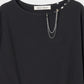 body piercing long sleeve pullover Charcoal【stock】