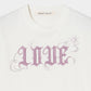 LOVE sparkle T-shirt White × Pink【POPUP先行】
