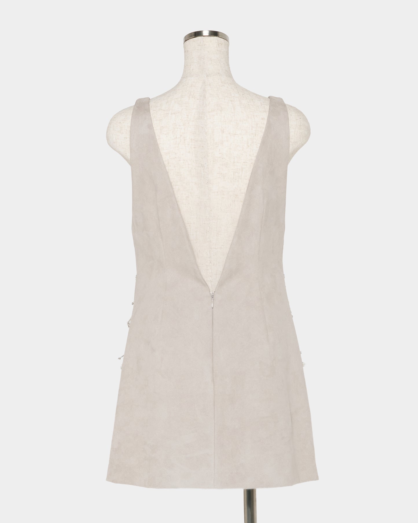 Botanical bijou suede mini dress【Delivery in March 2027】