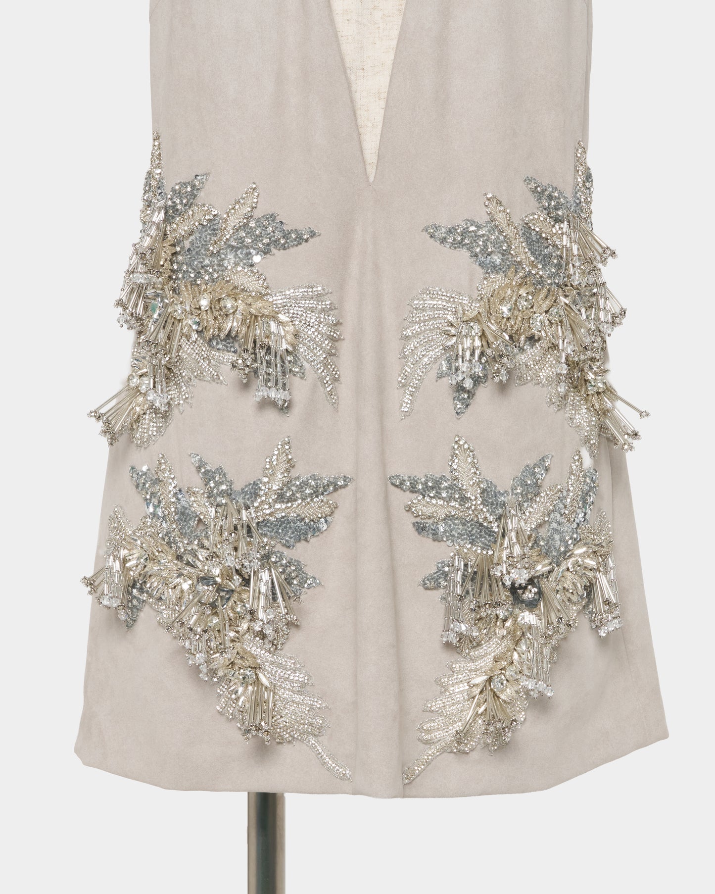 Botanical bijou suede mini dress【Delivery in March 2027】