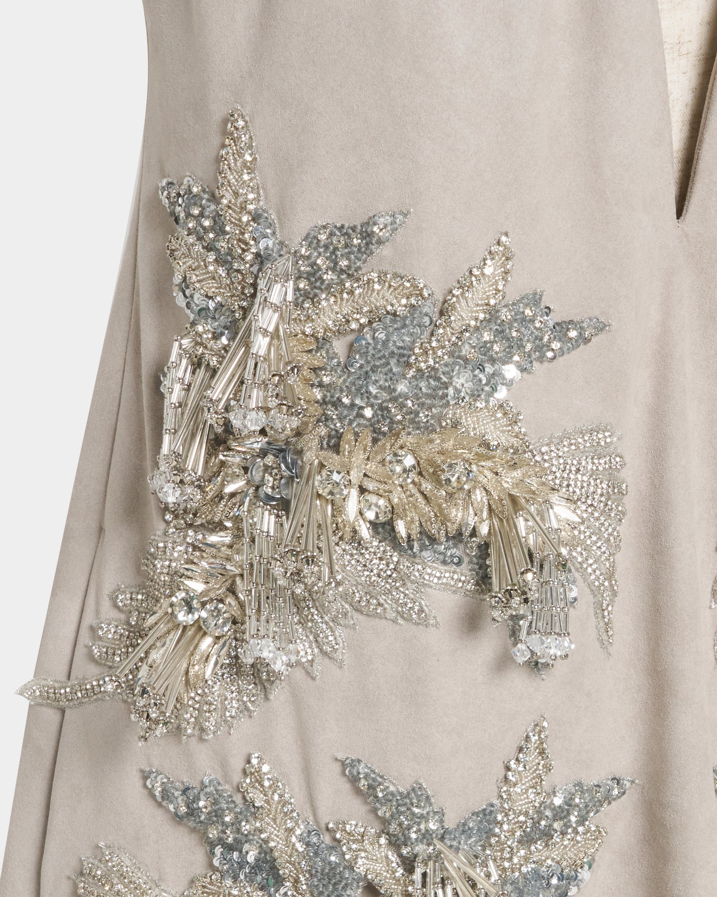 Botanical bijou suede mini dress【Delivery in March 2027】