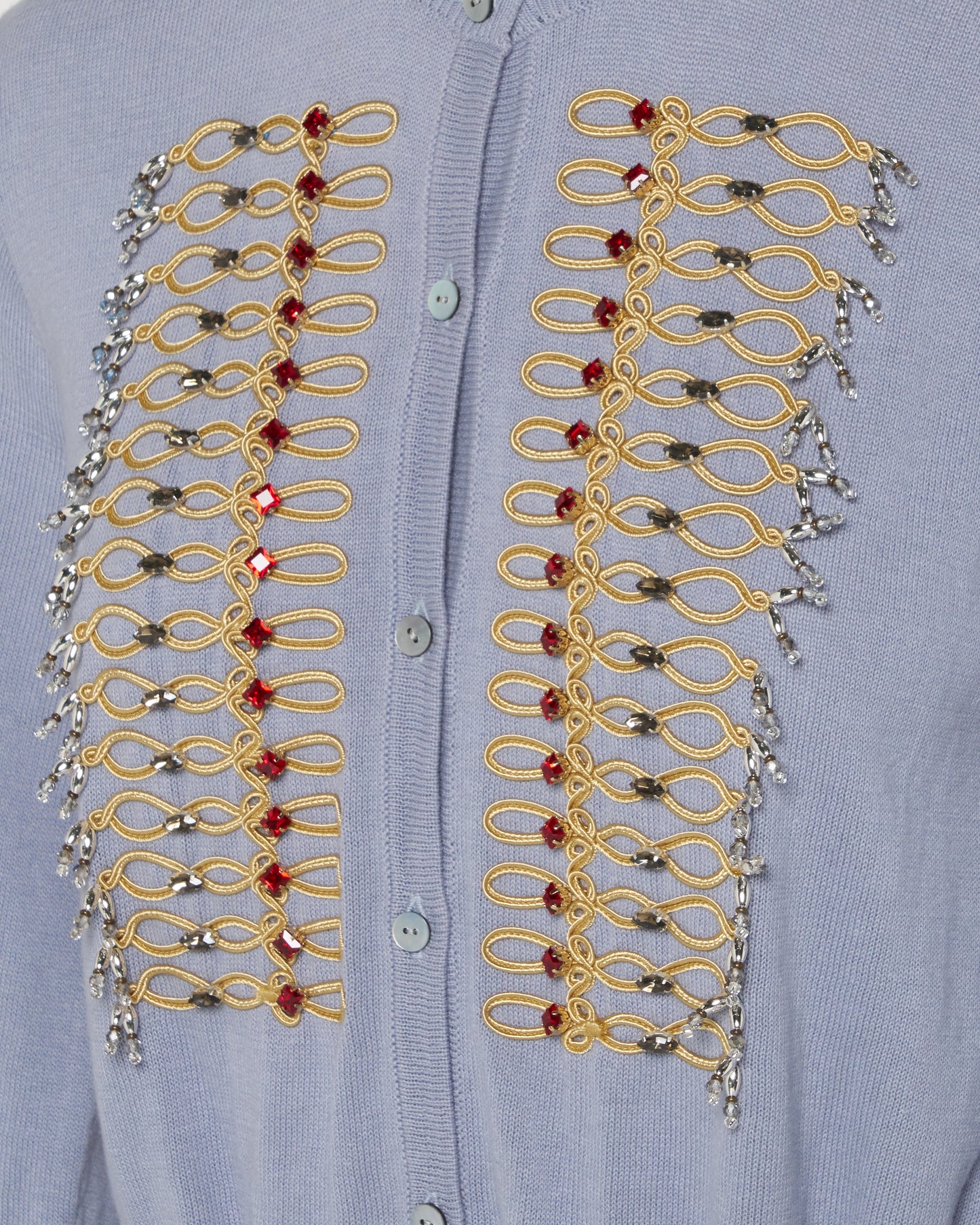 Napoleon bijou knit cardigan Sax【Delivery in February 2027】