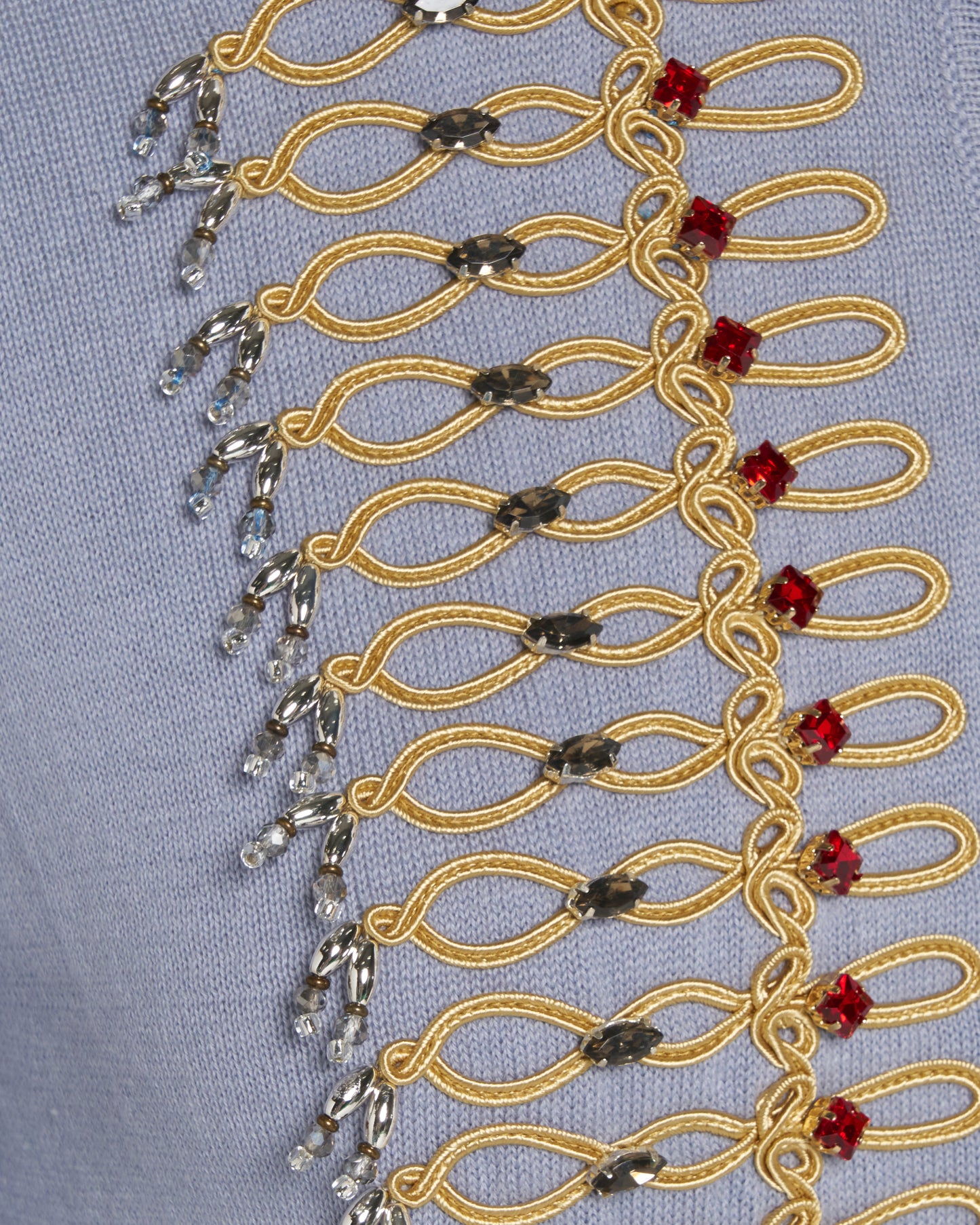 Napoleon bijou knit cardigan Sax【Delivery in February 2027】