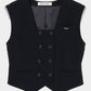 Exposed shoulder pad vest Black【Delivery in January 2027】