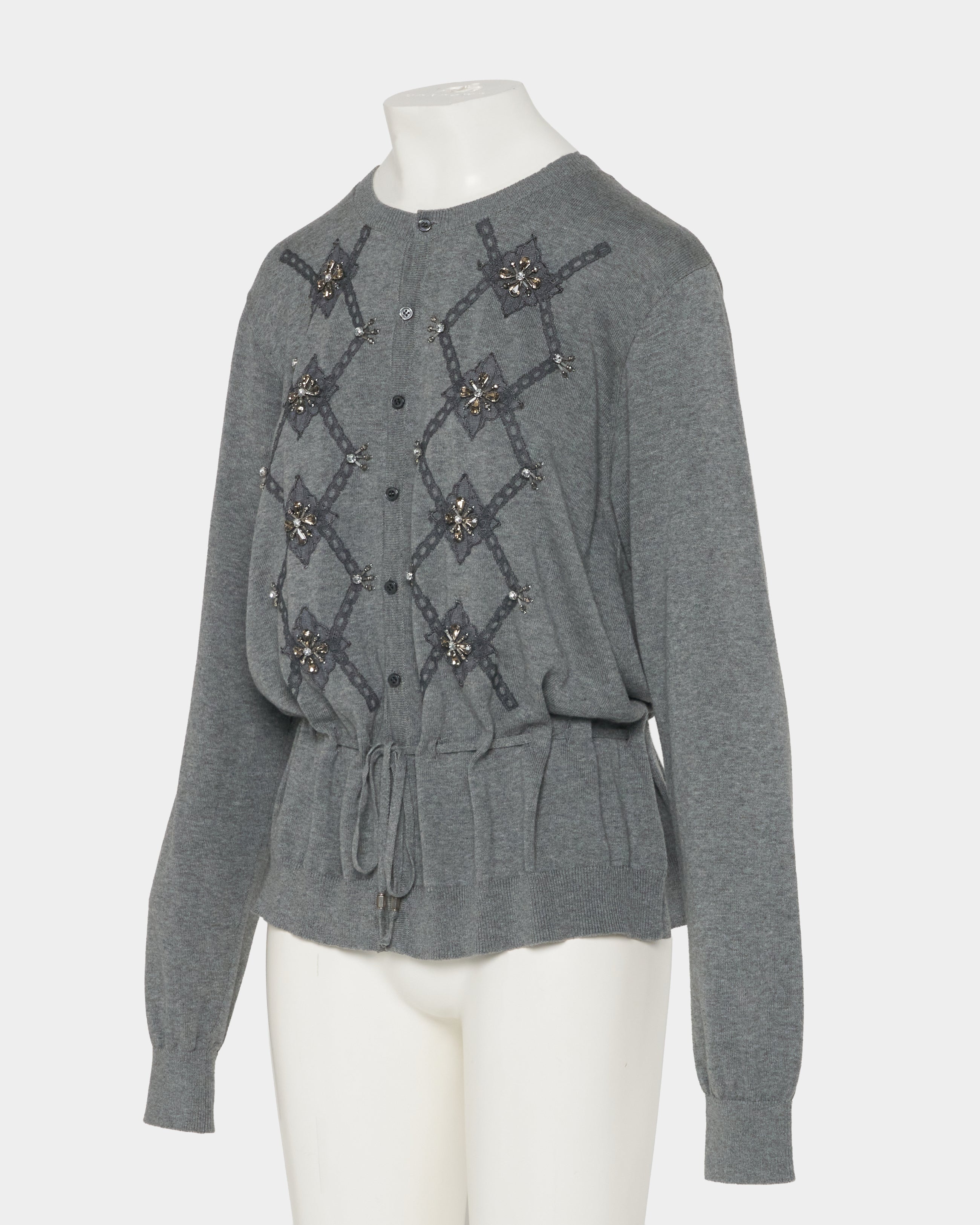 tanakadaisuke(タナカダイスケ)|ニット|Lace argyle bijou knit