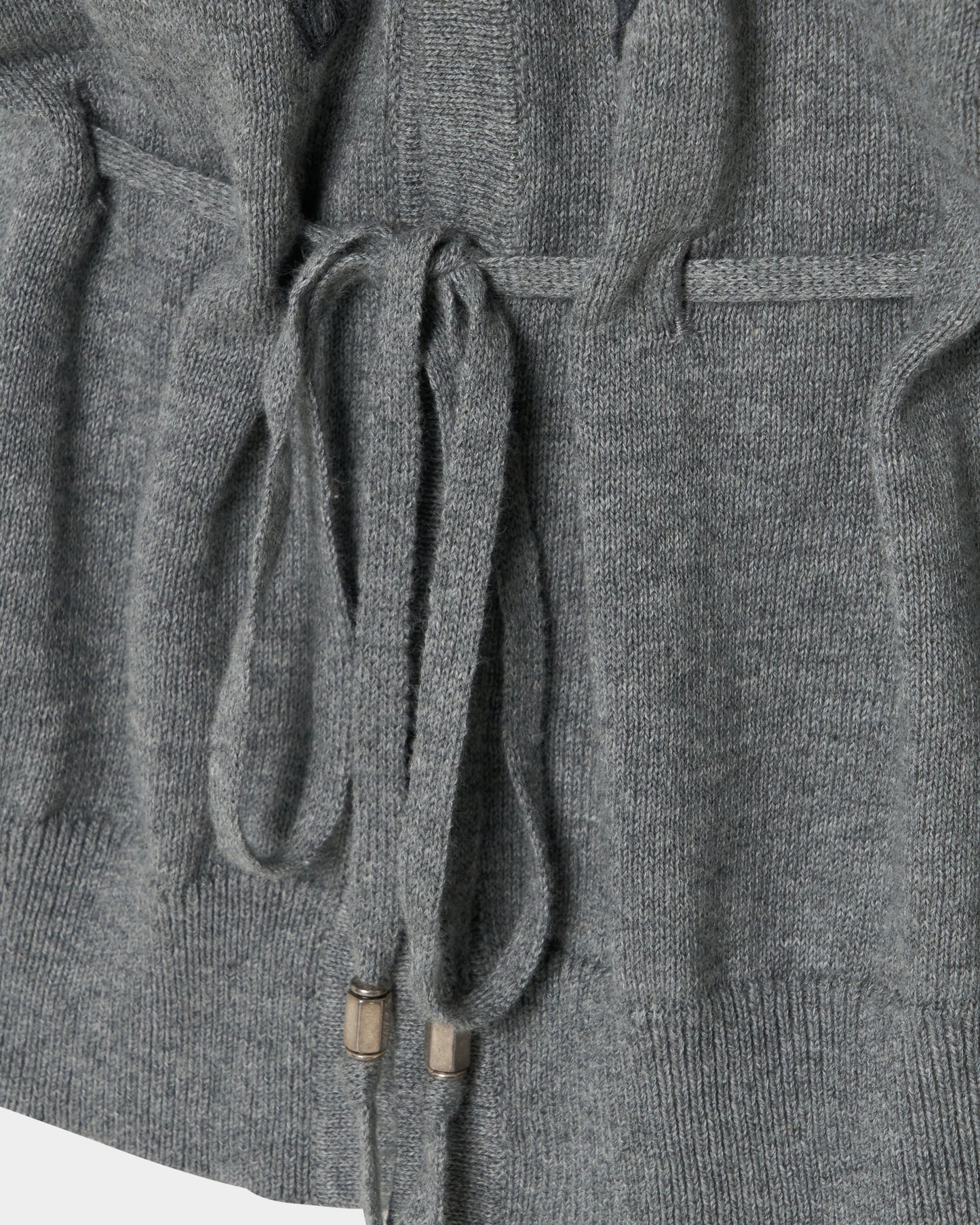 Lace argyle bijou knit  cardigan Gray【Delivery in February 2027】