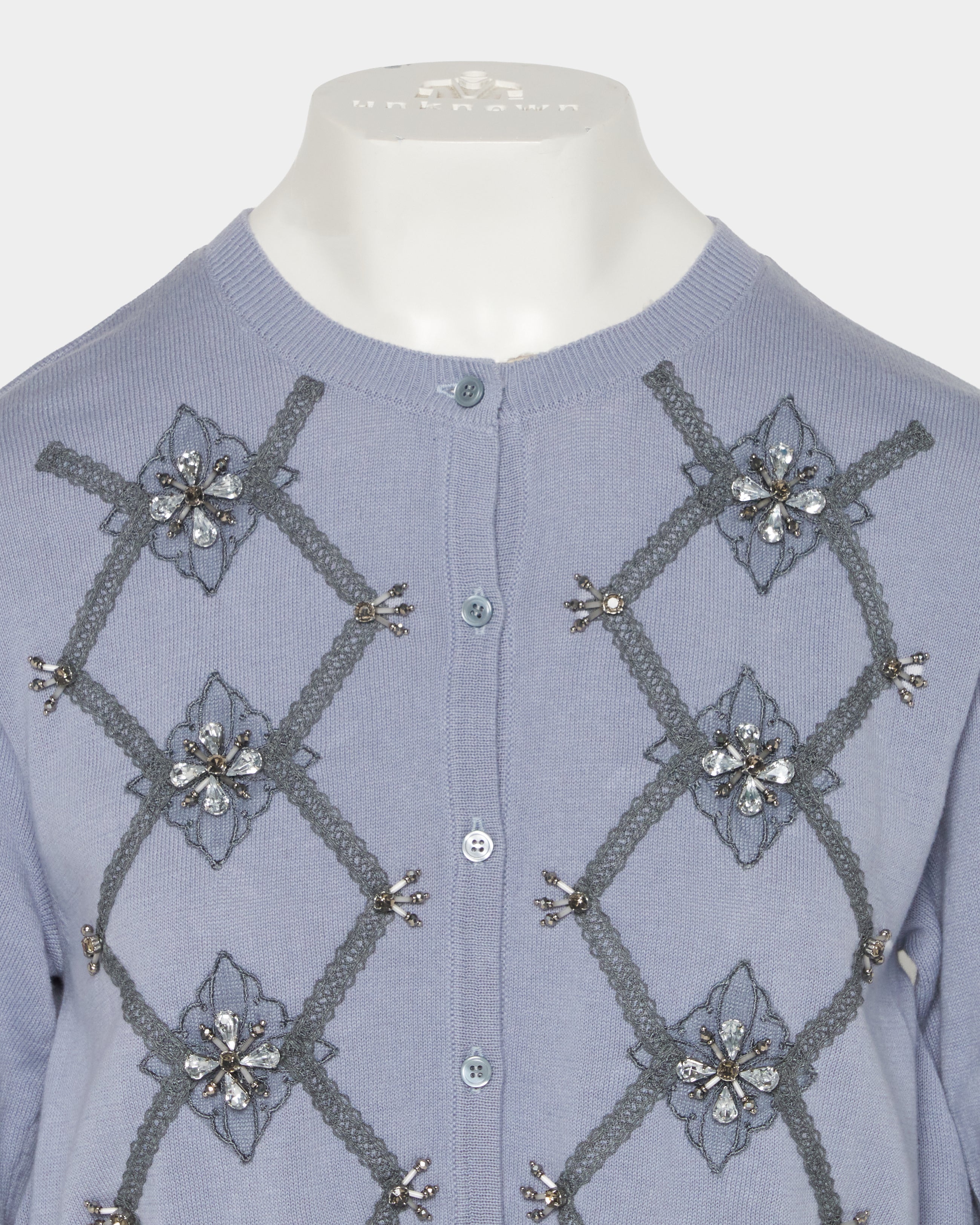 tanakadaisuke(タナカダイスケ)|ニット|Lace argyle bijou knit