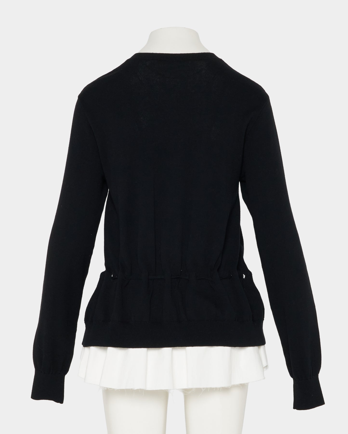 Bijou bra peplum knit  cardigan Black【Delivery in February 2027】