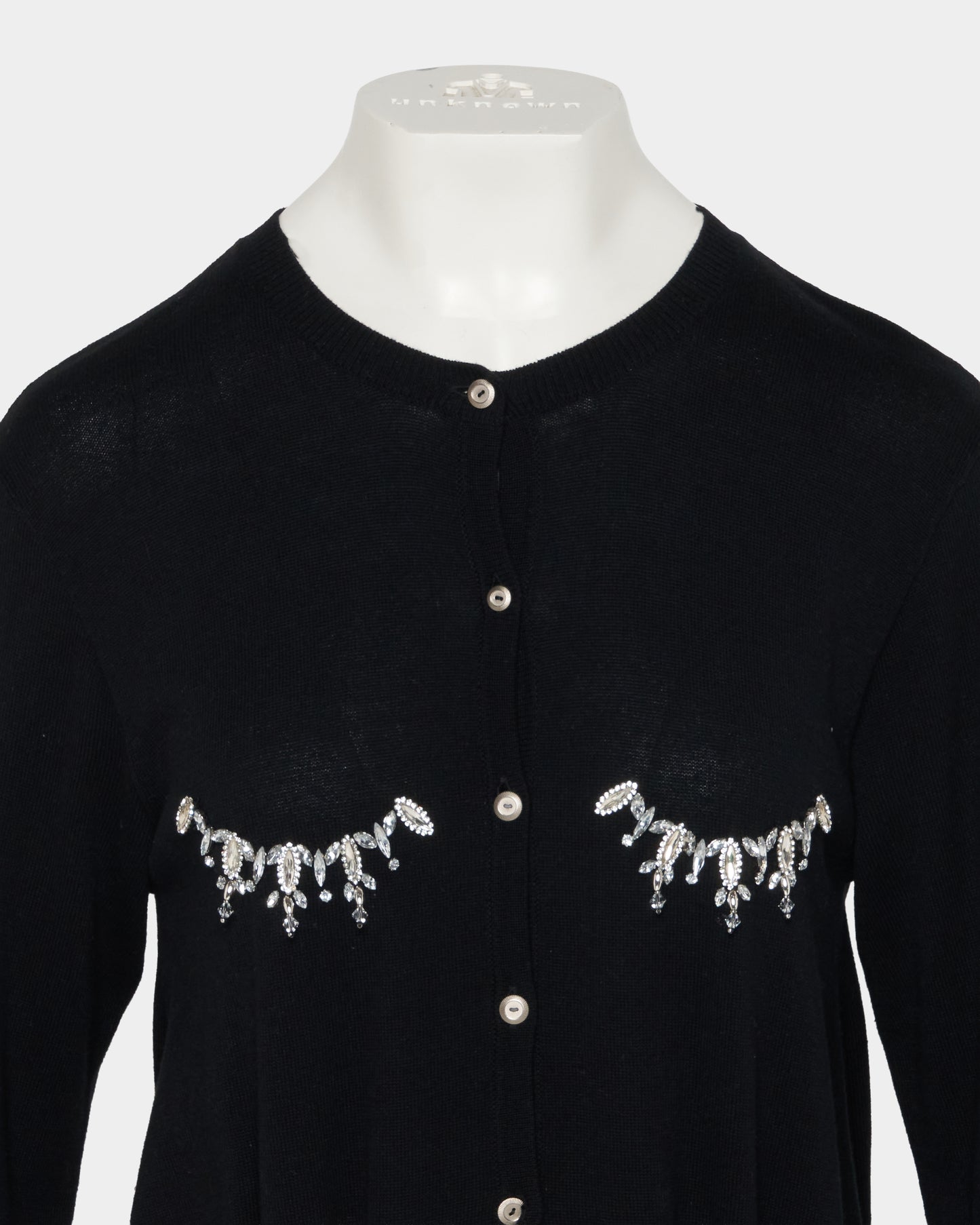 Bijou bra peplum knit  cardigan Black【Delivery in February 2027】