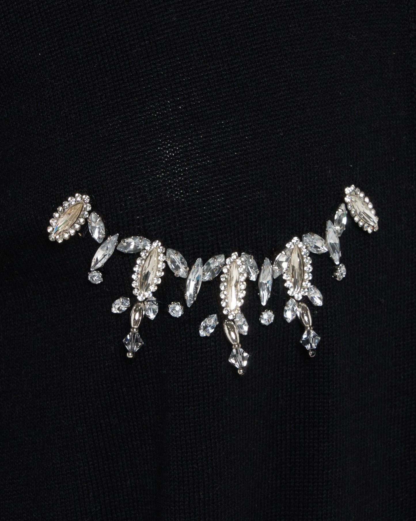 Bijou bra peplum knit  cardigan Black【Delivery in February 2027】
