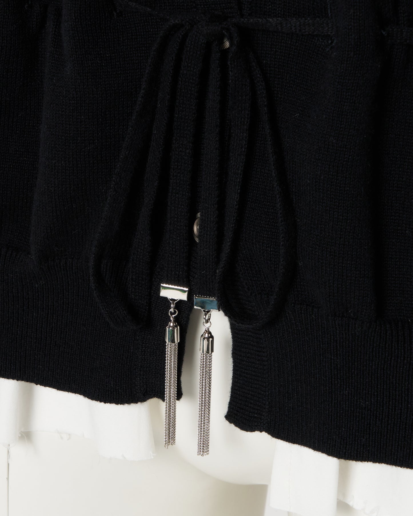 Bijou bra peplum knit  cardigan Black【Delivery in February 2027】