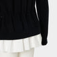 Bijou bra peplum knit  cardigan Black【Delivery in February 2027】