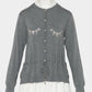 Bijou bra peplum knit  cardigan Gray【Delivery in February 2027】