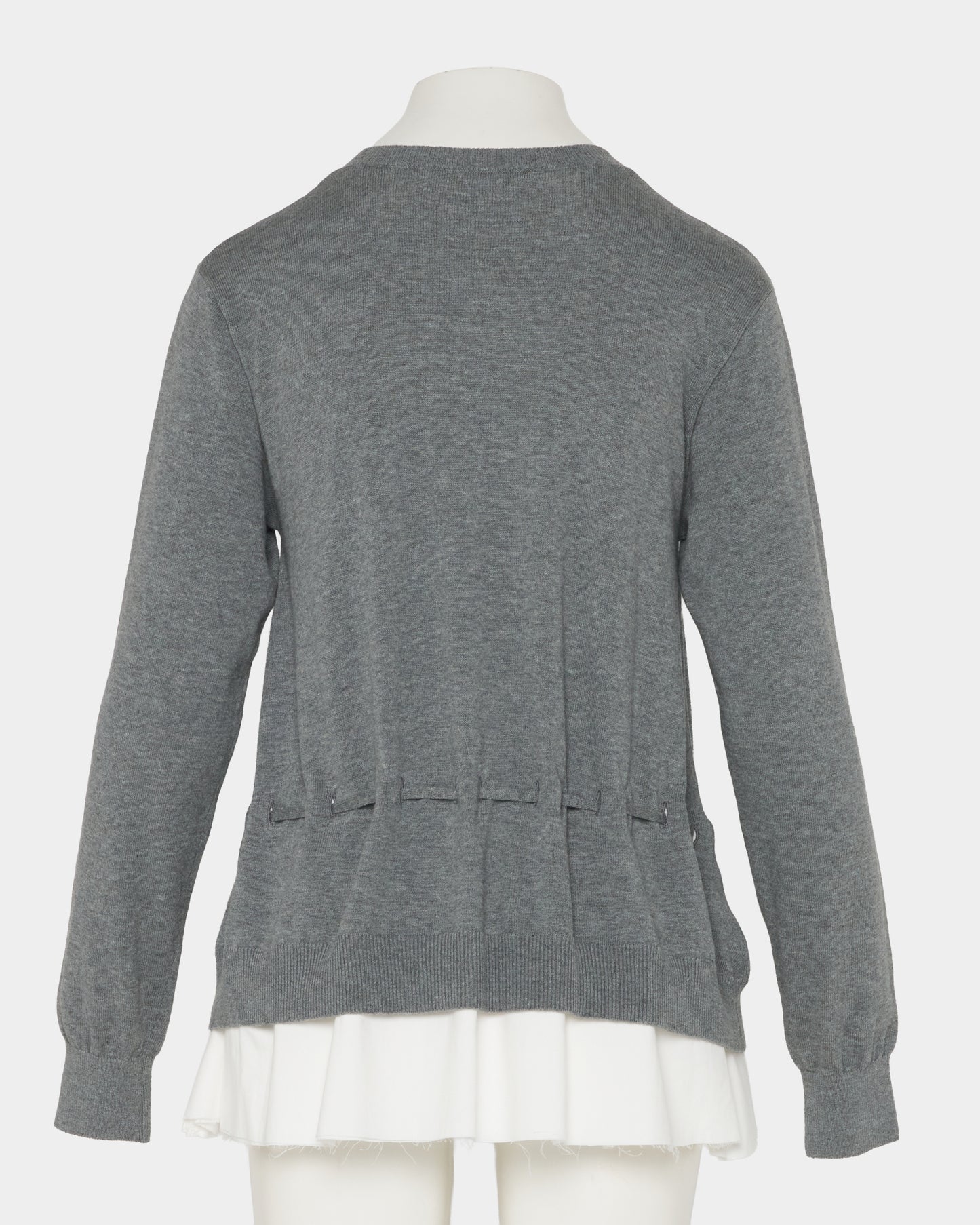 Bijou bra peplum knit  cardigan Gray【Delivery in February 2027】