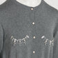 Bijou bra peplum knit  cardigan Gray【Delivery in February 2027】