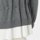 Bijou bra peplum knit  cardigan Gray【Delivery in February 2027】
