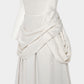 Satin drape dress One color【Delivery in April 2027】