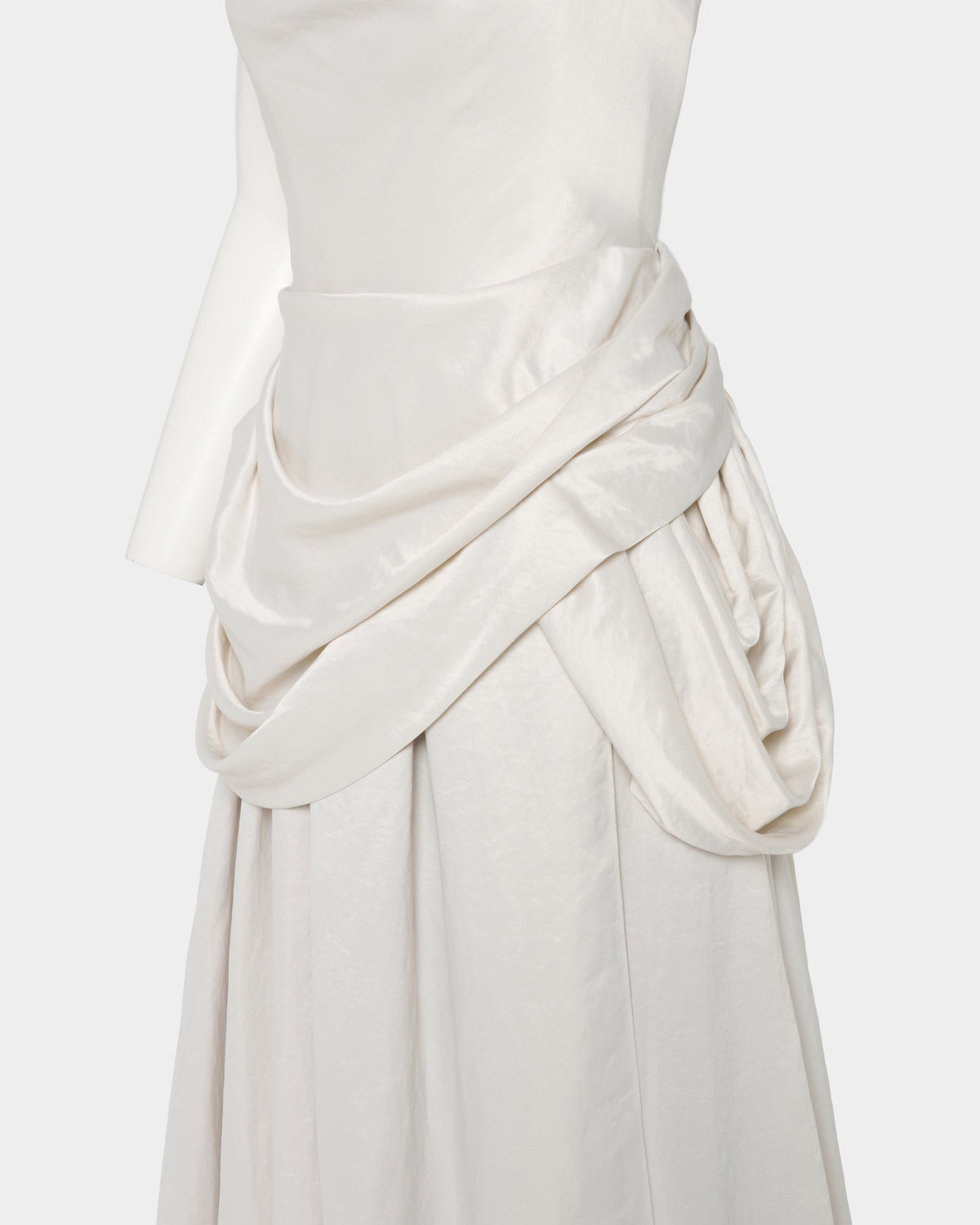 Satin drape dress One color【Delivery in April 2027】
